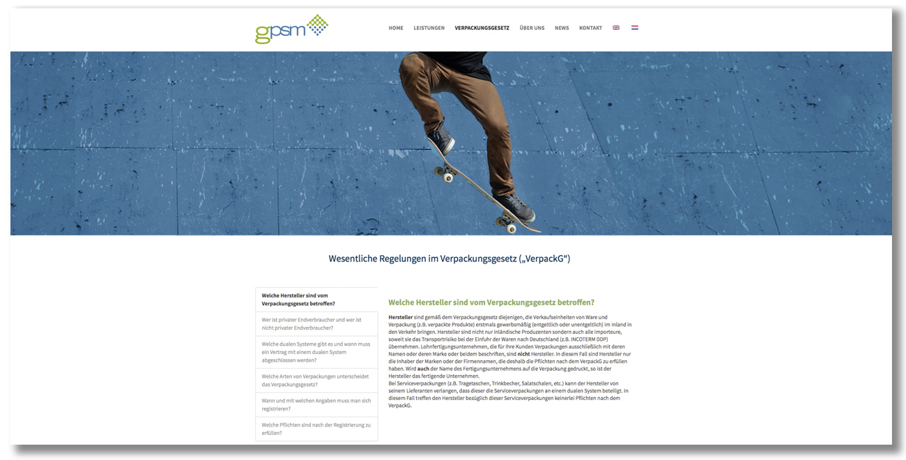 WEBSITE-RELAUNCH GPSM GmbH
