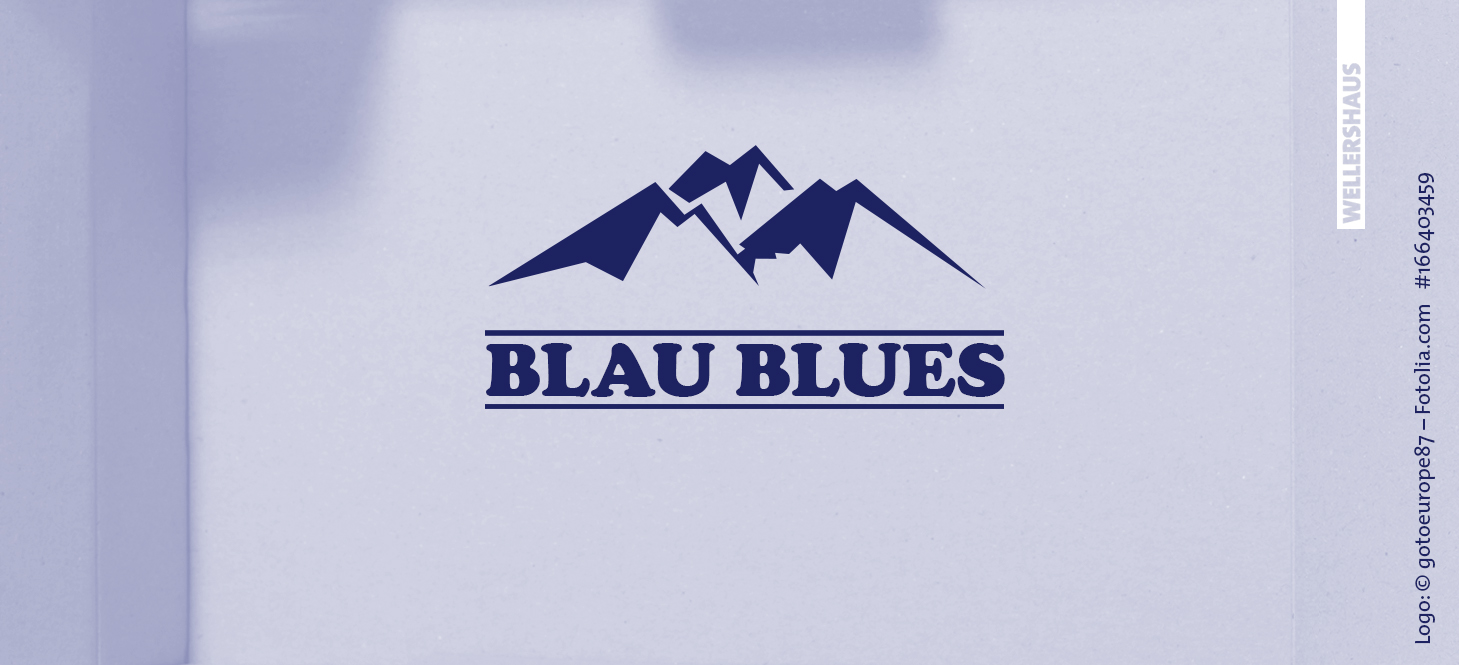 Beispiel-Logo in der Farbe Blau